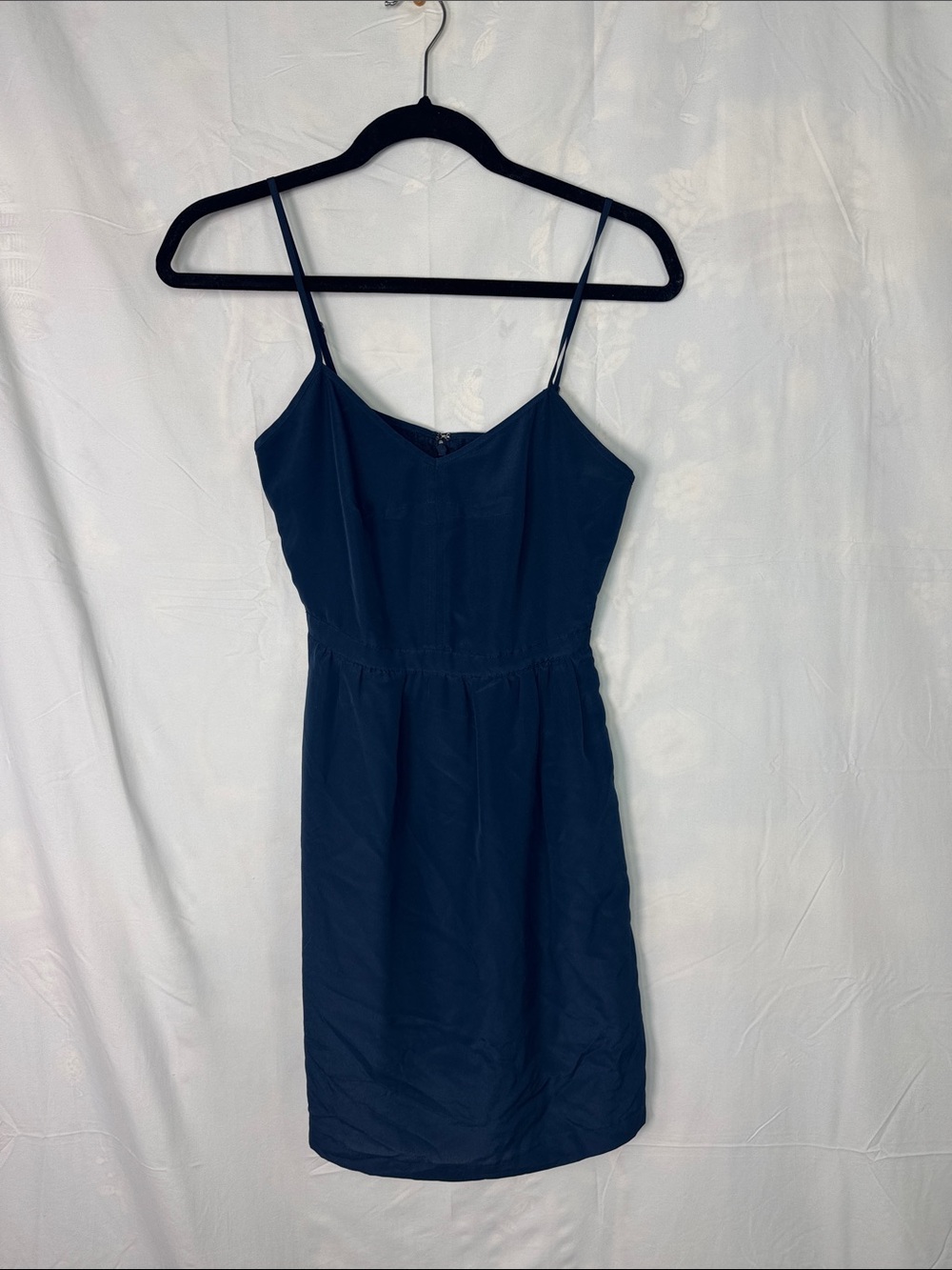 J. Crew Navy Spaghetti-Strap Mini Dress